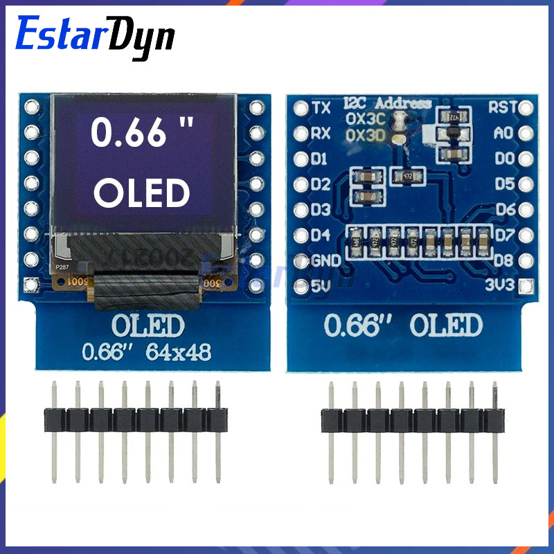 Wemos D1 - 0,66-calowy wyświetlacz OLED LED LCD kompatybilny
