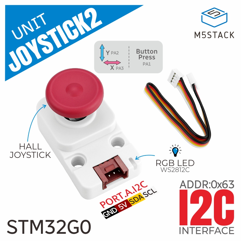 M5Stack Core2 - Oficjalny joystick M5Stack I2c 2 (STM32G030)