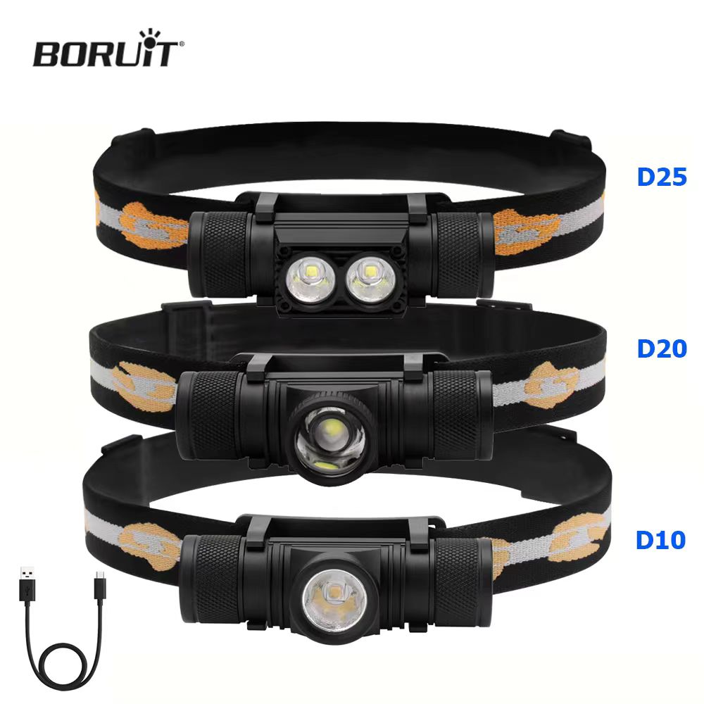 Lolin D32 - BORUiT D10/D20 potężna latarka czołowa LED